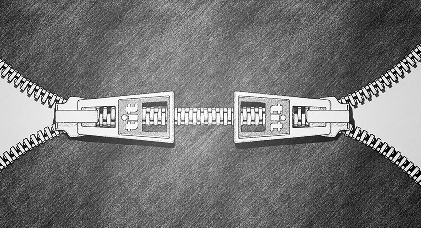 Karakalem Titbaş Yazılı Fermuar